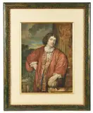 Portrait de Philippe de France, duc d'Orléans, frère du roi Louis XIV (1640-1701) en costume de soie by George Perfect Harding, Aquarelle, sold Nov 2025