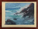 Les rochers, l’Esterel by Louis Fortuney, Pastel, sold Nov 2025