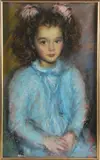 Portrait de petite fille » by Louis Fortuney, 1945, Pastel, sold Nov 2025