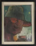 Portrait d’homme au chapeau by Louis Fortuney, Pastel, sold Nov 2025