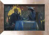 Sous la treille by Louis Fortuney, Pastel, sold Nov 2025