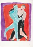 Tango, 1984-85 by Jacqueline Gainon, Aquarelle et acrylique sur papier, sold Dec 2018