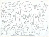 Sans titre by Georges Lauro, Crayon gras sur papier, sold Dec 2018