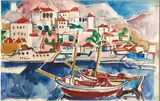 Hydra (vue du port) by Jacques Ceria Despierre, Aquarelle sur papier, sold Nov 2018