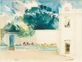 Averio by Paul Collomb, Aquarelle sur papier, sold Nov 2018