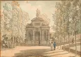 Fontaine Médicis (Jardin du Luxembourg) by Jean-Lubin Vauzelle, Aquarelle et encre sur papier, sold Nov 2018