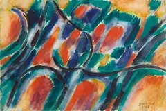 Sans titre by Jean Le Moal, 1956, Aquarelle sur papier, sold Nov 2018