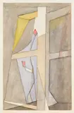 Les rideaux by André Beaudin, 1951, Aquarelle sur papier, sold Nov 2018