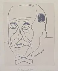 Portrait de Georges Rouault by Louis Touchagues, Lithographie, sold Oct 2022