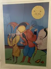Trois personnages costumés by Mihail Chemiakin, Lithographie, sold Sep 2022