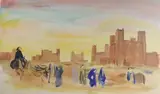 Vue de village en Algérie by Georges Le Poitevin, Aquarelle signée en bas à droite, sold May 2018
