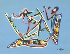 Sans titre by Marcel Gotène, Gouache signée en bas à droite, sold May 2018