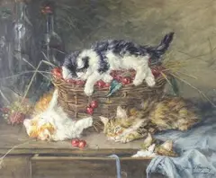 Les primeurs by Jane de Hazon de Saint-Firmin, Aquarelle signée en bas à droite, sold Mar 2018