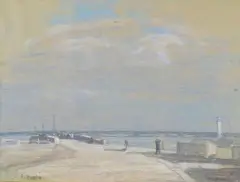 Bord de mer à Hontfleur by Eugène Boudin, Pastel signé et monogrammé en bas à gauche, sold Mar 2018