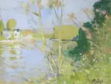 L'Yonne le matin by Pierre Eugène Montézin, 1936, Gouache sur papier signée en bas à droite, sold Mar 2018