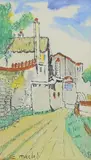 A Montmartre by Élisée Maclet, Aquarelle signée, sold Mar 2018