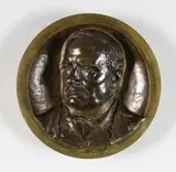 Portrait d'Antoine-Louis Barye by Laurent Marqueste, Epreuve en bronze en médaillon en bas-relief à patine brun nuancé, sold Mar 2018