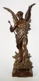 La victoire by Émile Louis Picault, Epreuve en bronze à patine brun rouge nuancé, sold Mar 2018
