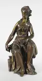 Allégorie assise by Paul Dubois, Epreuve en bronze à patine bun nuancé, sold Mar 2018