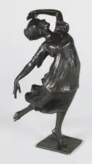 Isidora Duncan dansant by Boris Frödmancluzel, Epreuve en bronze à patine brun nuancé, sold Mar 2018