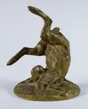 Lièvre en cabriolet by Charles Paillet, Epreuve en bronze à patine brun nuancé, sold Mar 2018