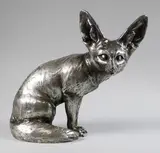 Fennec assis by Édouard-Marcel Sandoz, Epreuve bronze à patine viel argent, sold Mar 2018