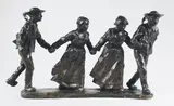 La danse bretonne by Rupert Carabin, Epreuve en bronze à patine brun nuancé, sold Mar 2018