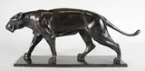 Panthère marchant by Christian Aeckerlin, Epreuve en bronze à patine brun nuancé, sold Mar 2018