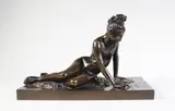 Jeune grecque sur le tombeau de Marco Botzaris by David d'Angers, 1834, Epreuve en bronze à patine brun foncé nuancé, sold Dec 2017