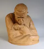 Le penseur by Gaston Hauchecorne, Epreuve en terre cuite signée, sold Dec 2017