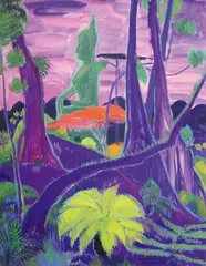 Bouddha dans la forêt Laos by André Maire, 1954, Gouache sur papier signé et daté, sold Dec 2017