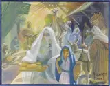 Intérieur de souk by André Rigoulot, Pastel, sold Dec 2017