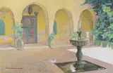 Hôpital Marie Feuillet à Rabat by Yvonne Kleiss-Herzig, Gouache sur papier signé en bas à gauche, sold Dec 2017