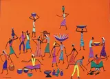 Scène de marché by Jacques Zigoma, Gouache signée en bas à gauche «PPP», sold Dec 2017