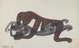 L'amour by Maurice Estève, 1932, Gouache sur papier signé et daté, sold Nov 2017