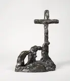 Le calvaire by Constantin Ganesco, Epreuve en bronze à patine brun foncé nuancé, sold Nov 2017