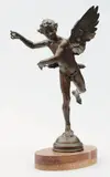 Cupidon by Adolphe Itasse, Épreuve d'édition ancienne en bronze à patine brun noir signée sur la base (manque l'arc), sold Mar 2011