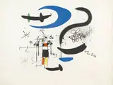 ESCALIER DE LA NUIT by Joan Miró, 1970, Eau-forte et aquatinte en couleurs, carborundum, sold Nov 2010