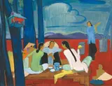 LE DÉJEUNER EN PLEIN AIR by André Maire, 1956, Gouache signée et datée en bas vers la gauche, sold Nov 2010