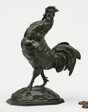 Le coq français by Antoine-Louis Barye, Épreuve en bronze, fonte d'édition posthume à patine verte, sold Oct 2010