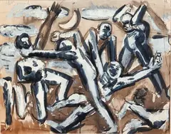 APOCALYPSE by Rudolf Baerwind, Aquarelle et gouache sur papier signé en haut à gauche Circa, sold Jun 2010