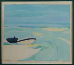 Bord de mer by Roger Mühl, Lithographie sur papier, sold Sep 2025