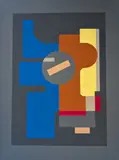Composition géometrique, 1991-1994 by Serge Benoit, Lithographie sur papier, sold Sep 2025
