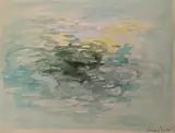 Hommage à Monet 5 by Bernard Quentin, 1959, Aquarelle sur carton, sold Sep 2025