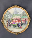 Marché aux fleurs au pied de Montmartre by Léonard Coquet, Aquarelle, sold Jul 2025