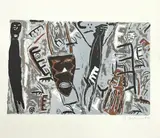 Masque d'inspiration africaine by Hélène Delprat, Lithographie, sold Jul 2025