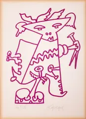 Les reclus by Charles Lapicque, Lithographie, sold Jul 2025