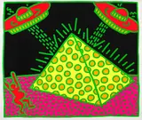 The Fertility Suite (one print) by Keith Haring, 1983, screenprint on wove paper, sold Oct 2023