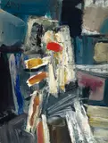 Sans titre by Edmund Alleyn, 1957, oil on canvas, sold Sep 2023