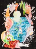 Scotch Bonnet by Shary Boyle, 2007, ink and gouache on paper, sold Sep 2023